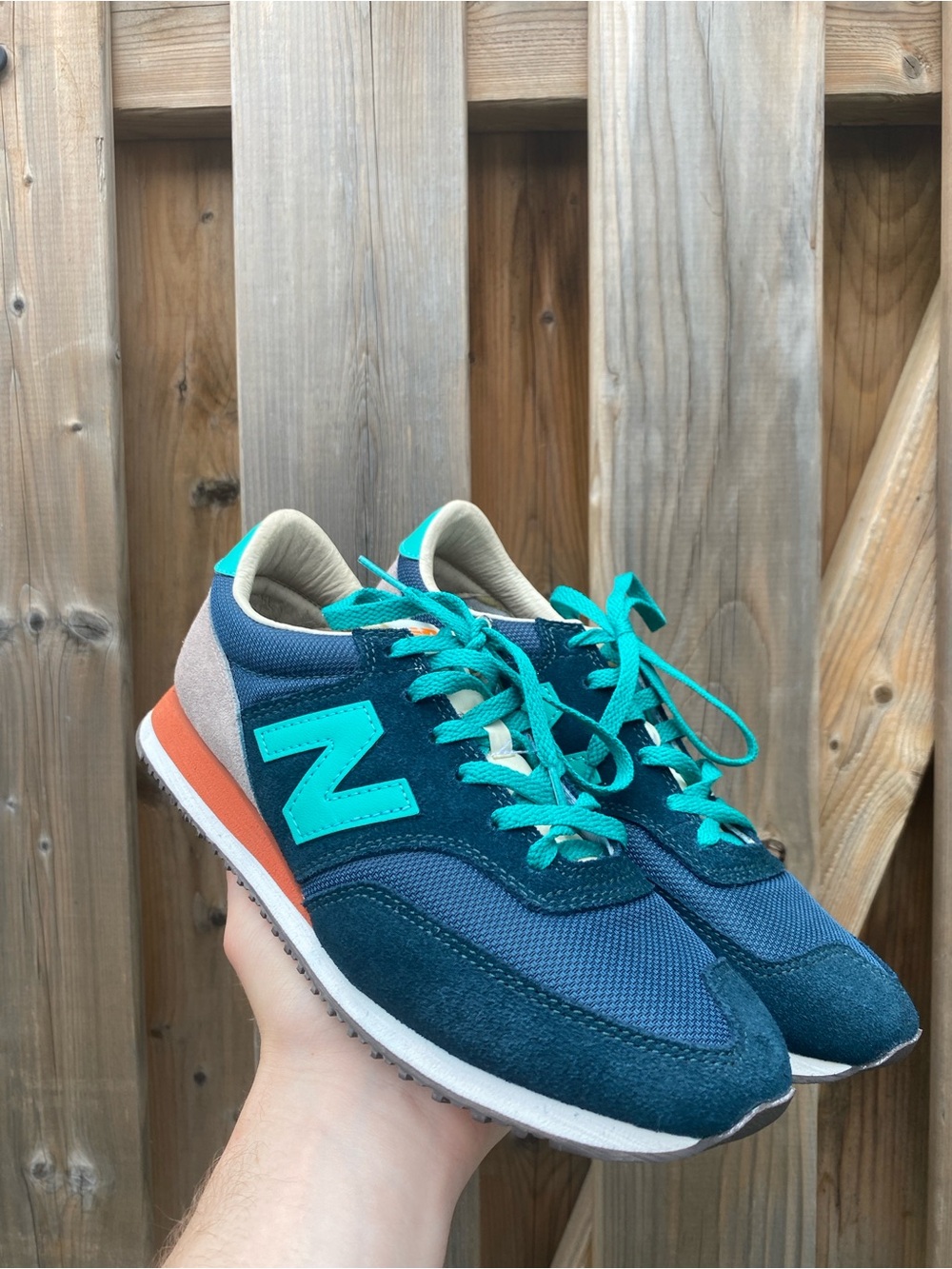 New Balance Teal, Navy & Orange Retro Runner